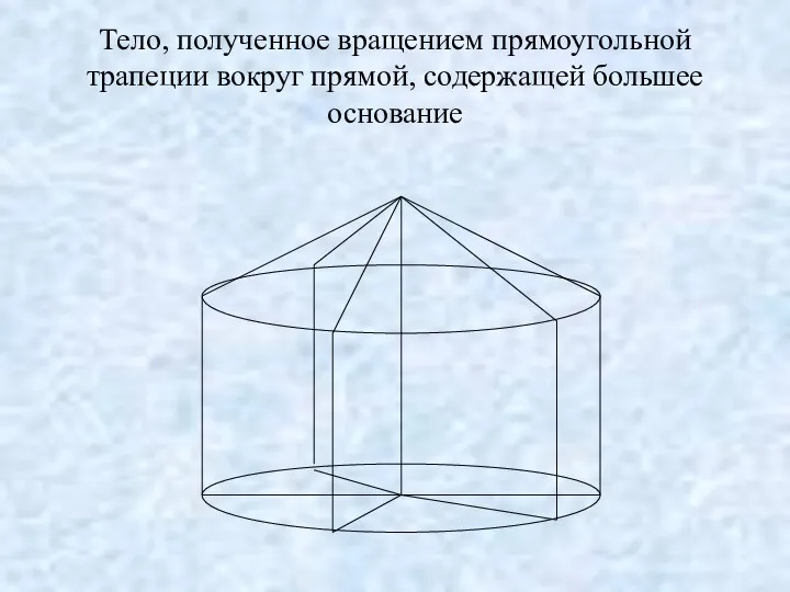 Тело, полученное вращением прямоугольной трапеции вокруг прямой, содержащей большее основание