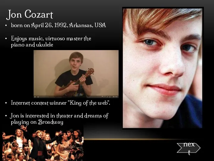 Jon Cozart born on April 26, 1992, Arkansas, USA Enjoys