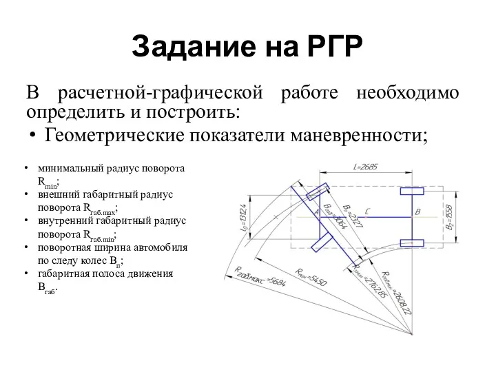 Задание на РГР В расчетной-графической работе необходимо определить и построить: