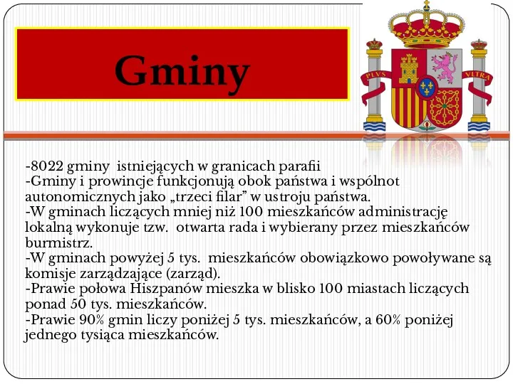 Gminy -8022 gminy istniejących w granicach parafii -Gminy i prowincje