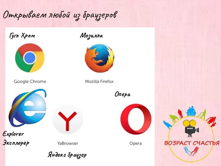 Открываем любой из браузеров Explorer Эксплорер Гугл Хром Мозилла Яндекс браузер Опера