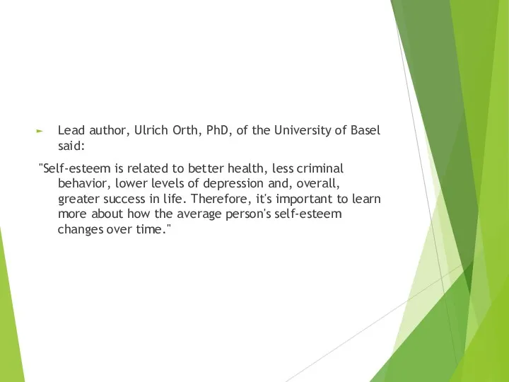 Lead author, Ulrich Orth, PhD, of the University of Basel