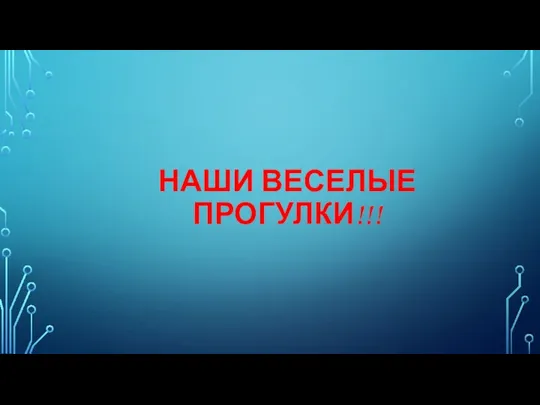 НАШИ ВЕСЕЛЫЕ ПРОГУЛКИ!!!