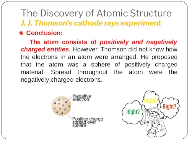 The Discovery of Atomic Structure J. J. Thomson's cathode rays