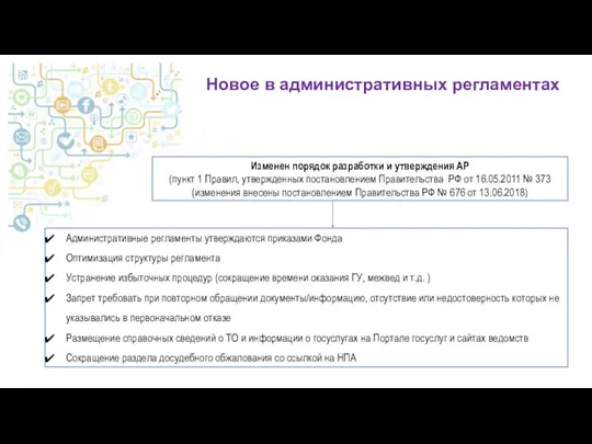 Новое в административных регламентах Изменен порядок разработки и утверждения АР