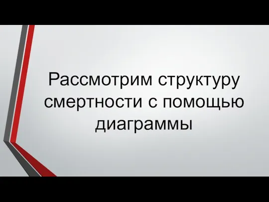 Рассмотрим структуру смертности с помощью диаграммы