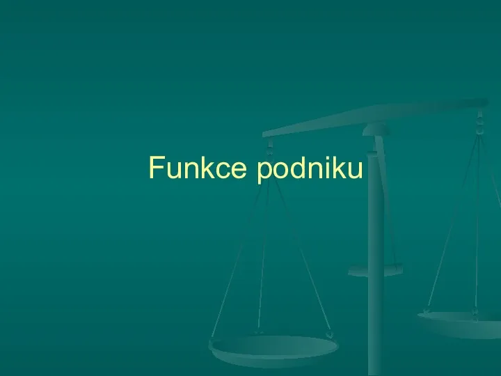 Funkce podniku