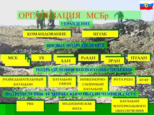 ОРГАНИЗАЦИЯ МСБр ТБ РАЗВЕДЫВАТЕЛЬНЫЙ БАТАЛЬОН КОМАНДОВАНИЕ ШТАБ МСБ АДН ЗДН