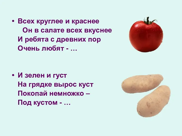 Всех круглее и краснее Он в салате всех вкуснее И