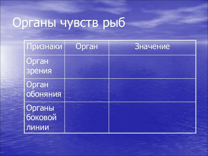 Органы чувств рыб