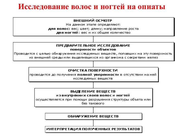 Исследование волос и ногтей на опиаты