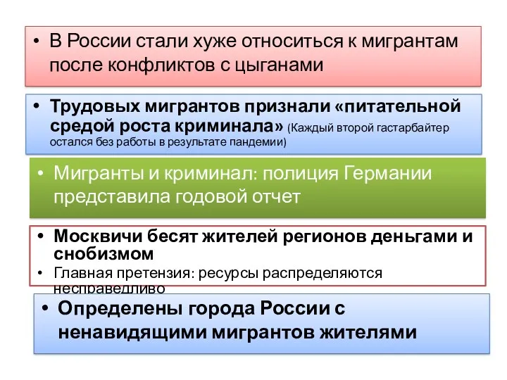 В России стали хуже относиться к мигрантам после конфликтов с