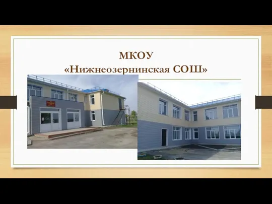 МКОУ «Нижнеозернинская СОШ»