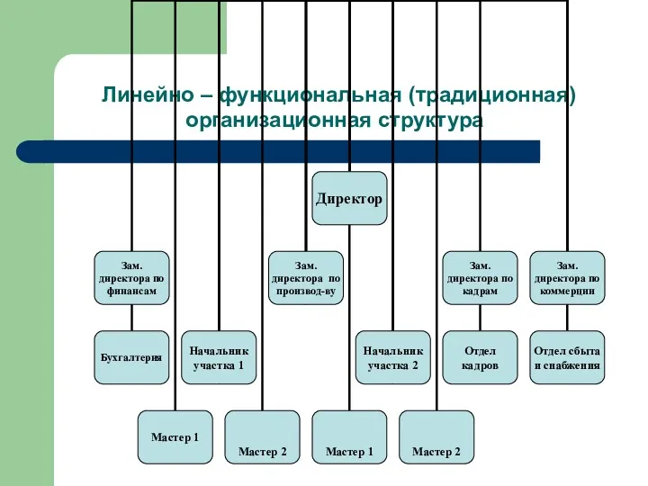 Линейно – функциональная (традиционная) организационная структура