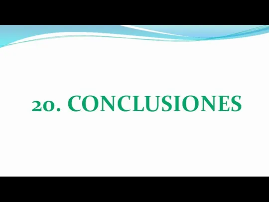 20. CONCLUSIONES