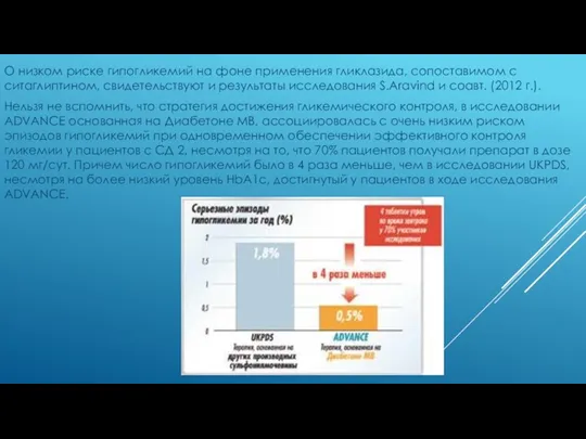 О низком риске гипогликемий на фоне применения гликлазида, сопоставимом с