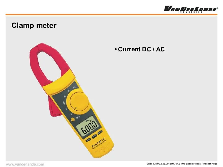 Clamp meter Current DC / AC