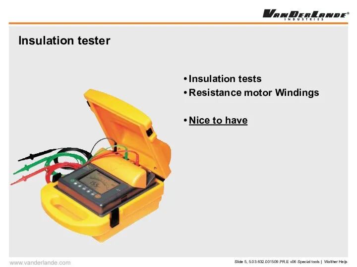 Insulation tester Insulation tests Resistance motor Windings Nice to have