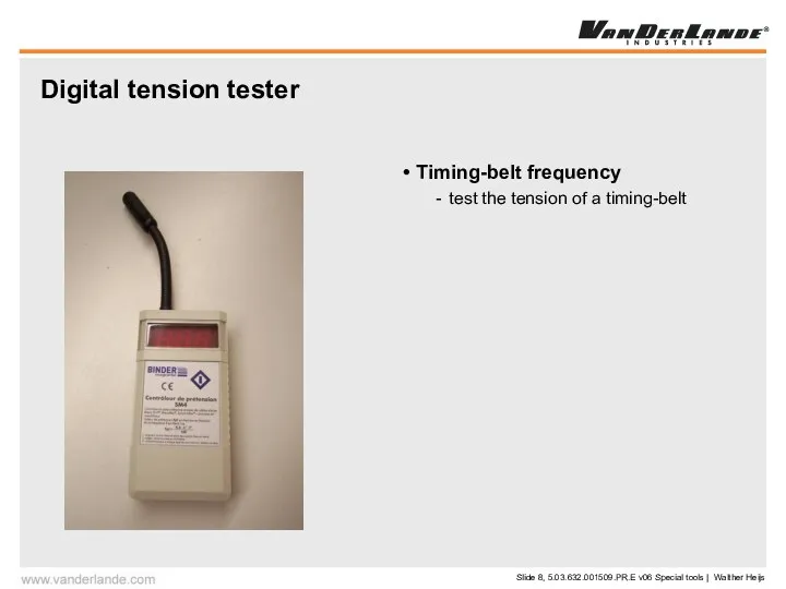 Digital tension tester Timing-belt frequency test the tension of a timing-belt