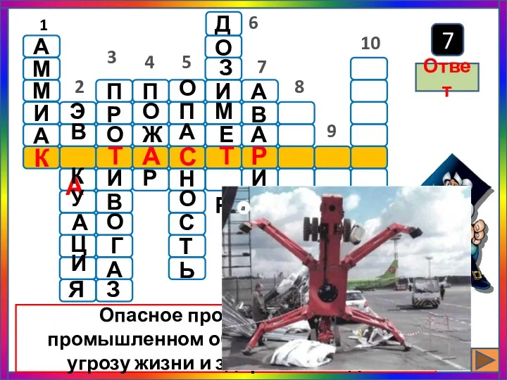 Опасное происшествие на промышленном объекте создающее угрозу жизни и здоровью