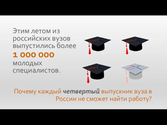 Почему каждый четвертый выпускник вуза в России не сможет найти работу? Этим летом