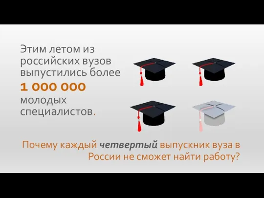 Почему каждый четвертый выпускник вуза в России не сможет найти