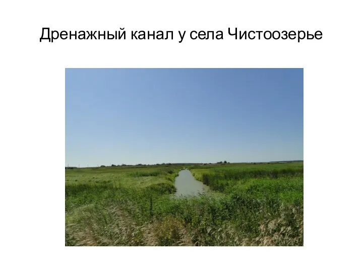 Дренажный канал у села Чистоозерье