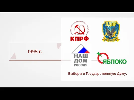 1995 г. Выборы в Государственную Думу.