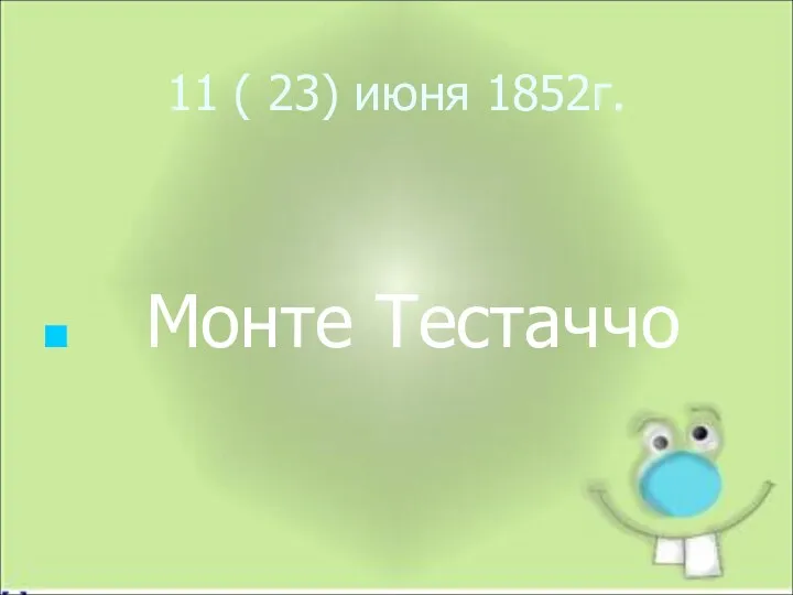 11 ( 23) июня 1852г. Монте Тестаччо