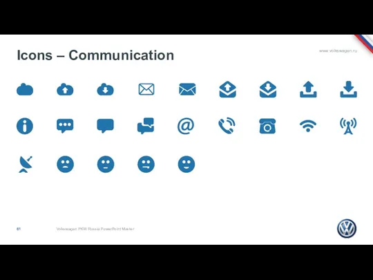 Icons – Communication Volkswagen PKW Russia PowerPoint Master