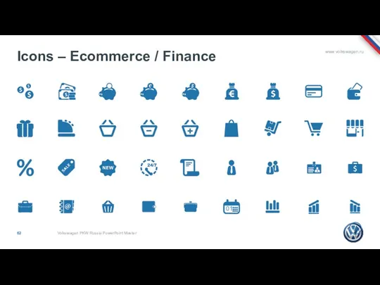 Icons – Ecommerce / Finance Volkswagen PKW Russia PowerPoint Master