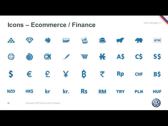 Icons – Ecommerce / Finance Volkswagen PKW Russia PowerPoint Master