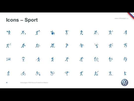 Icons – Sport Volkswagen PKW Russia PowerPoint Master