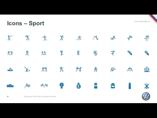 Icons – Sport Volkswagen PKW Russia PowerPoint Master