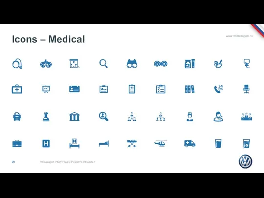 Icons – Medical Volkswagen PKW Russia PowerPoint Master