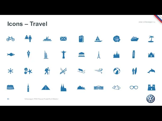 Icons – Travel Volkswagen PKW Russia PowerPoint Master