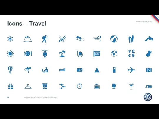 Icons – Travel Volkswagen PKW Russia PowerPoint Master