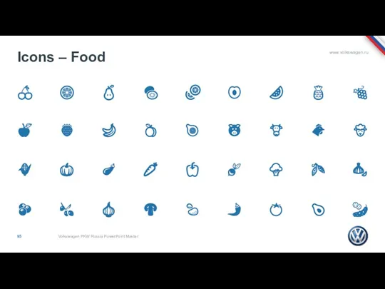 Icons – Food Volkswagen PKW Russia PowerPoint Master