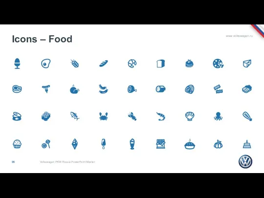 Icons – Food Volkswagen PKW Russia PowerPoint Master