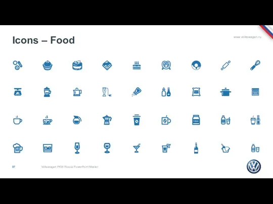Icons – Food Volkswagen PKW Russia PowerPoint Master