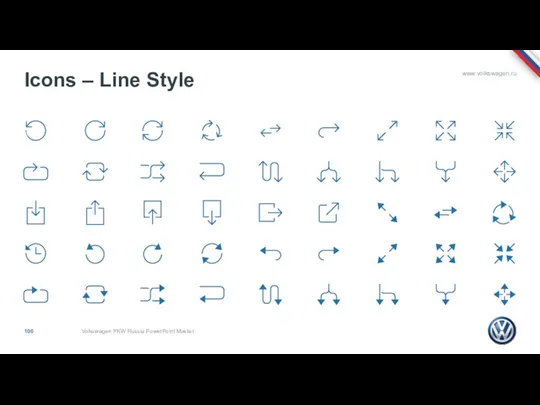 Icons – Line Style Volkswagen PKW Russia PowerPoint Master