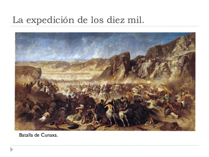 La expedición de los diez mil. Batalla de Cunaxa.