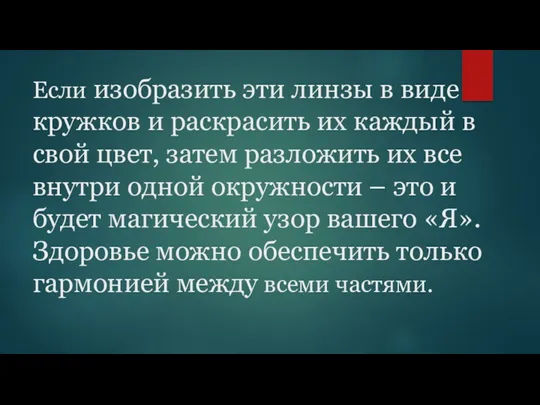 Если изобразить эти линзы в виде кружков и раскрасить их