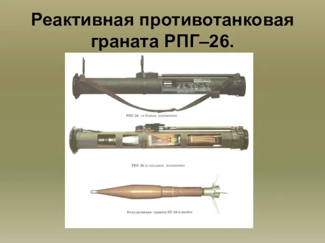 Реактивная противотанковая граната РПГ–26.