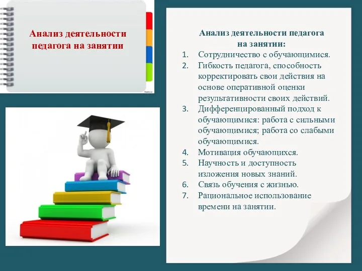 Анализ деятельности педагога на занятии: Сотрудничество с обучающимися. Гибкость педагога,