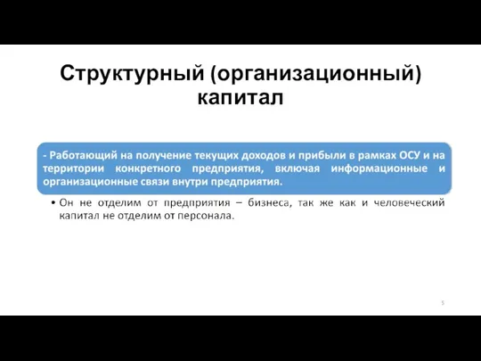 Структурный (организационный) капитал