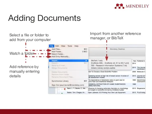 Adding Documents Select a file or folder to add from your computer Watch