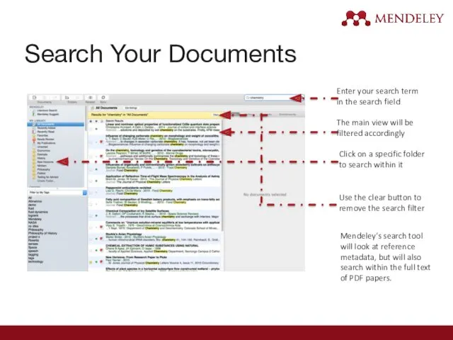 Search Your Documents Enter your search term in the search field The main