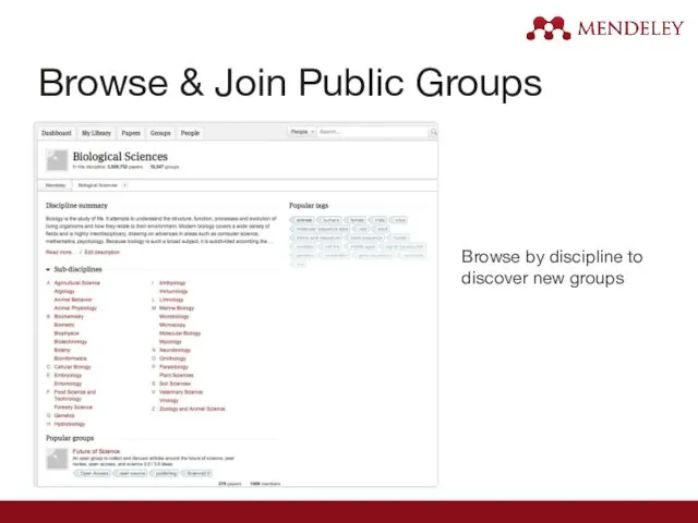 Browse & Join Public Groups Browse by discipline to discover new groups