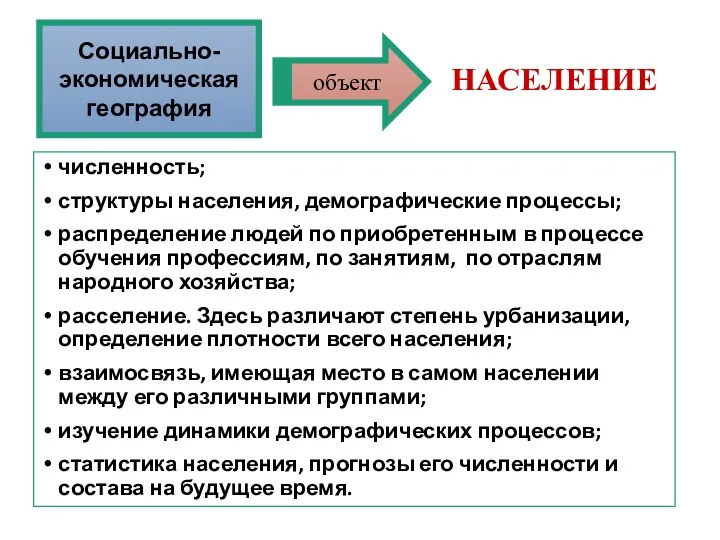 численность; структуры населения, демографические процессы; распределение людей по приобретенным в